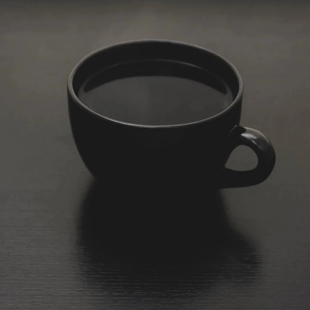 black cup of coffee