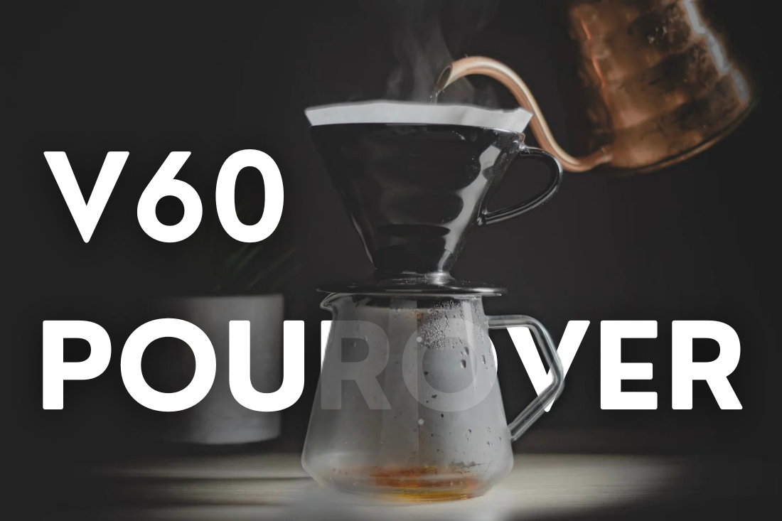 goodeneck kettle pouring water into a v60 immersion tool