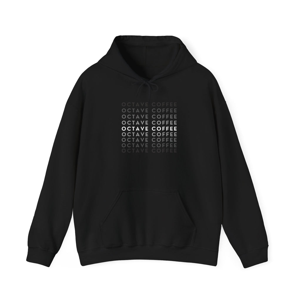 Octave Coffee Hoodie — Minimal "Fade" Logo Pullover