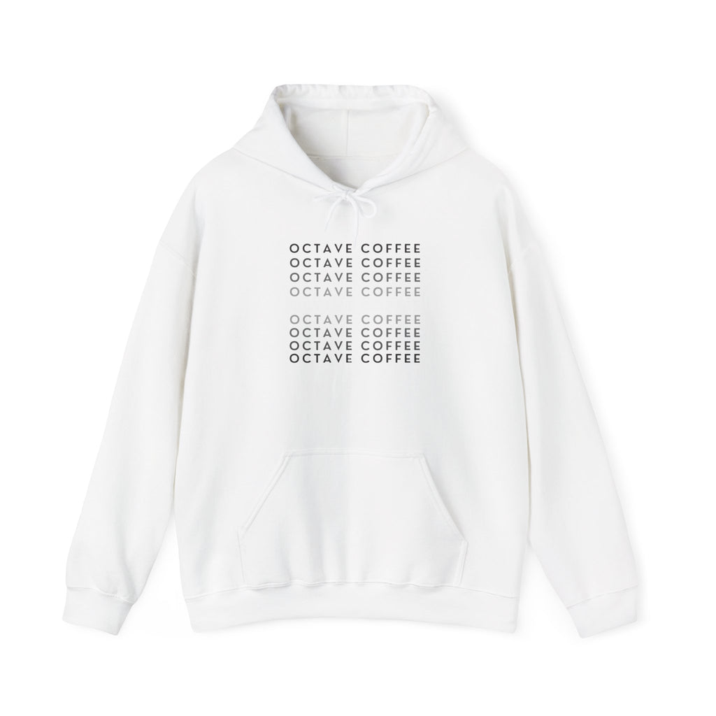 Octave Coffee Hoodie — Minimal "Fade" Logo Pullover