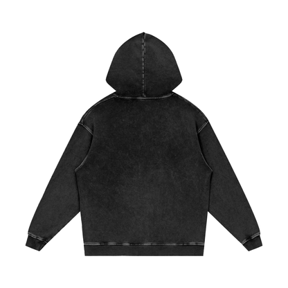 Snow Washed Loose Cotton Hoodie