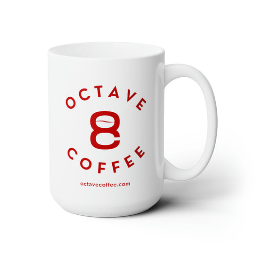 White Ceramic Octave Mug - 15oz - Octave Coffee Co.