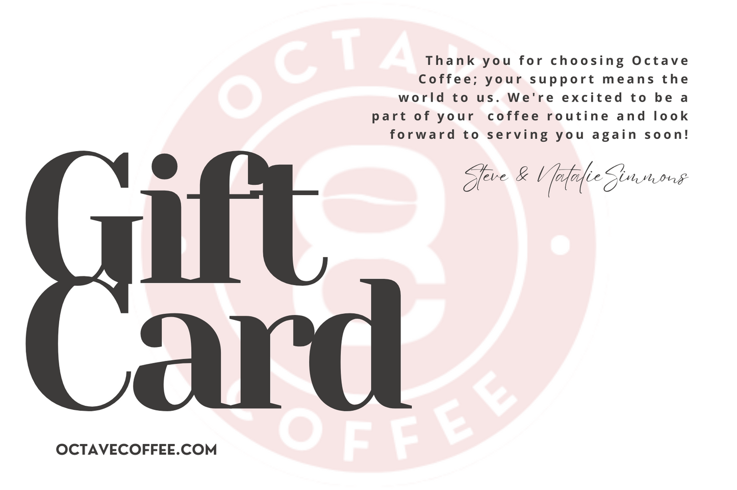 Octave Coffee Gift Card