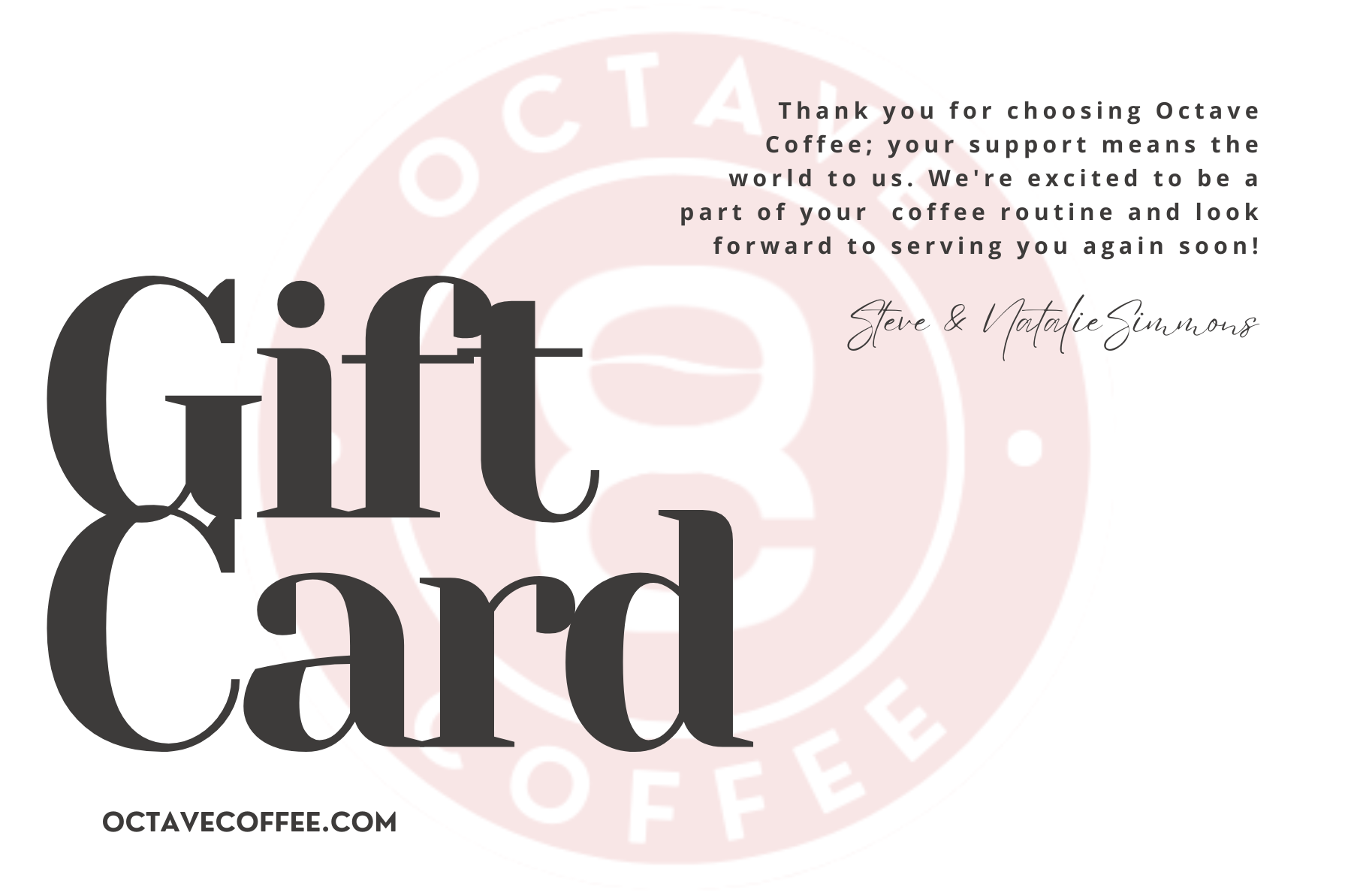Octave Card Octave Coffee Gift Card – Octave Coffee Co.