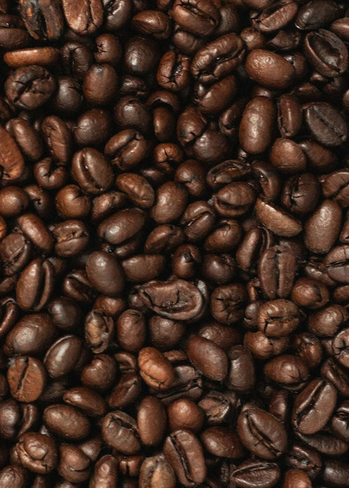 Close-up of roasted coffee beans